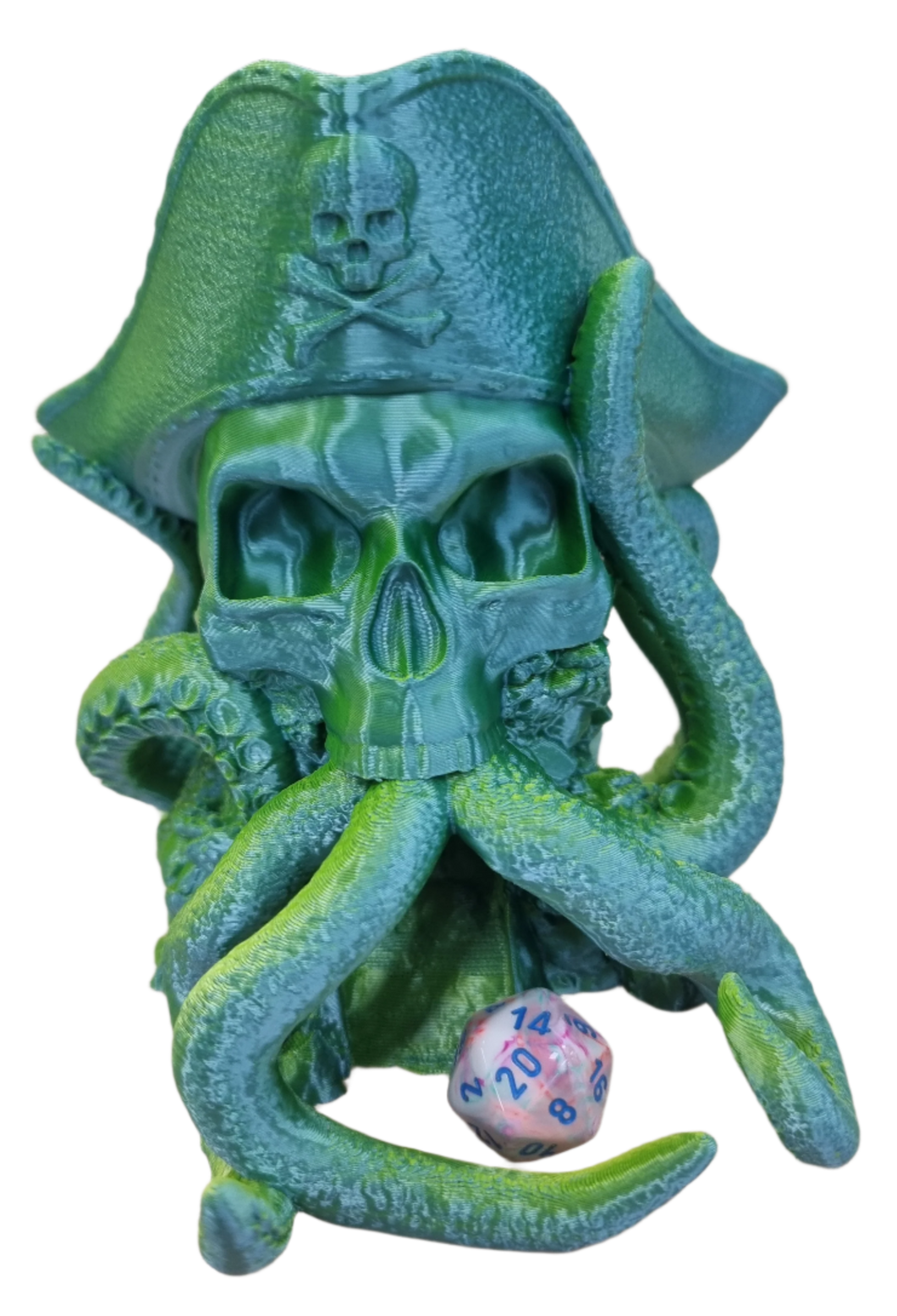 Pirate Cthulhu Dice Tower - Pearlescent Blue/Green - CP