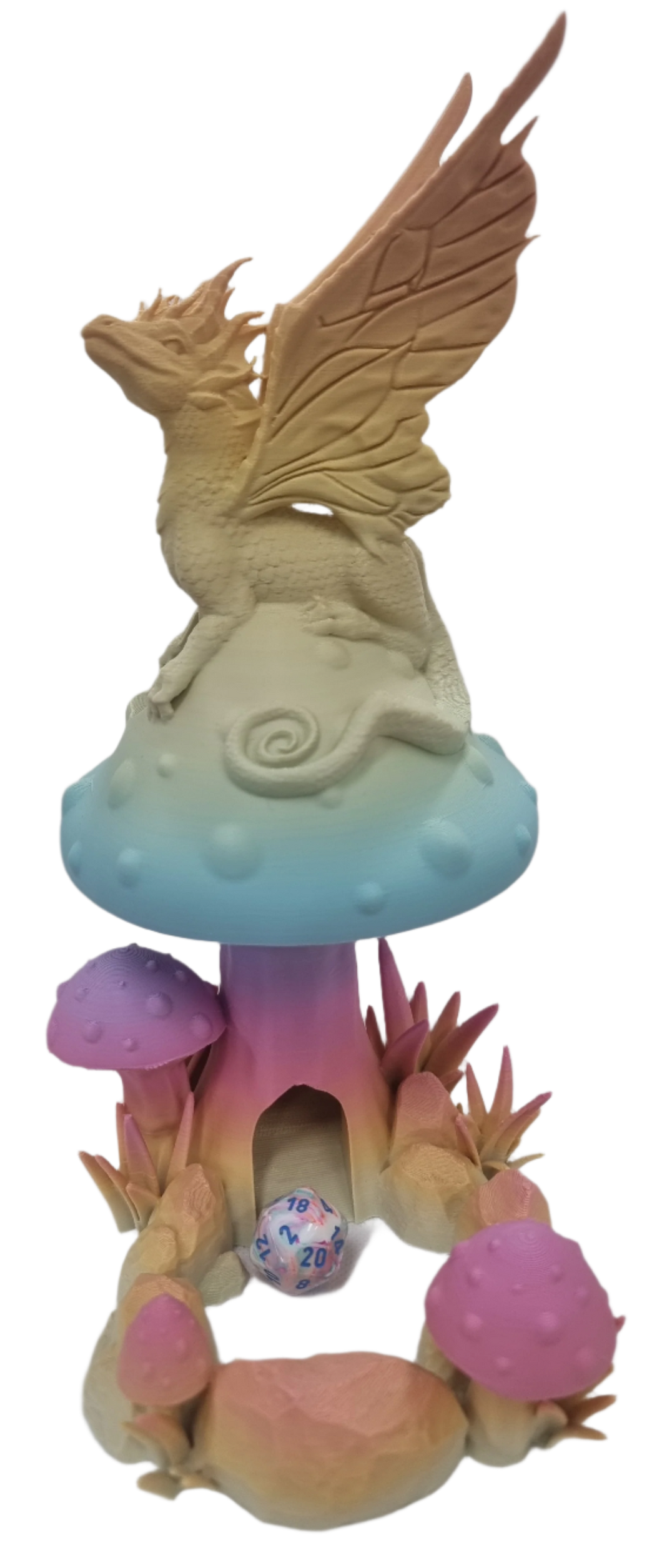 Dragon Mushroom Dice Tower - Pastel Multi - CP