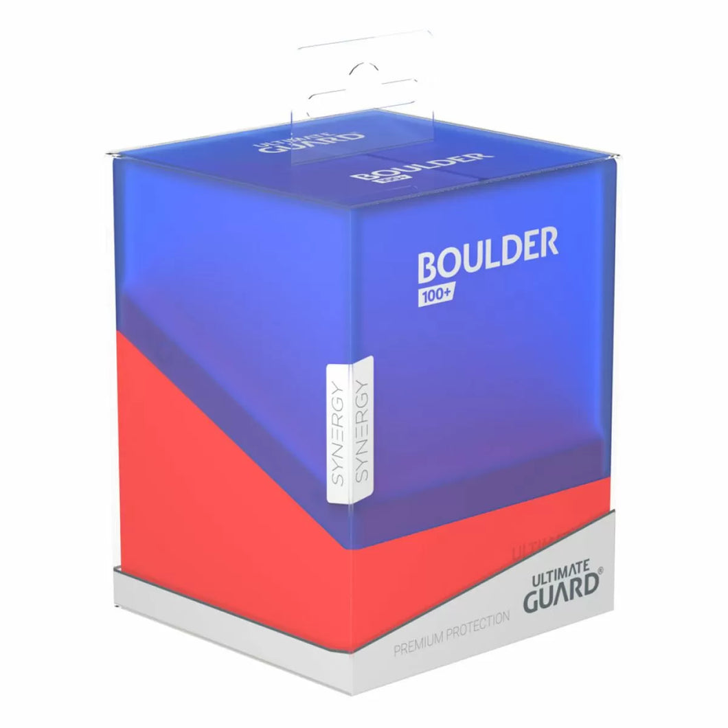 Blue/Red Synergy Boulder Deck Box - 100+ Std Size - Ultimate Guard