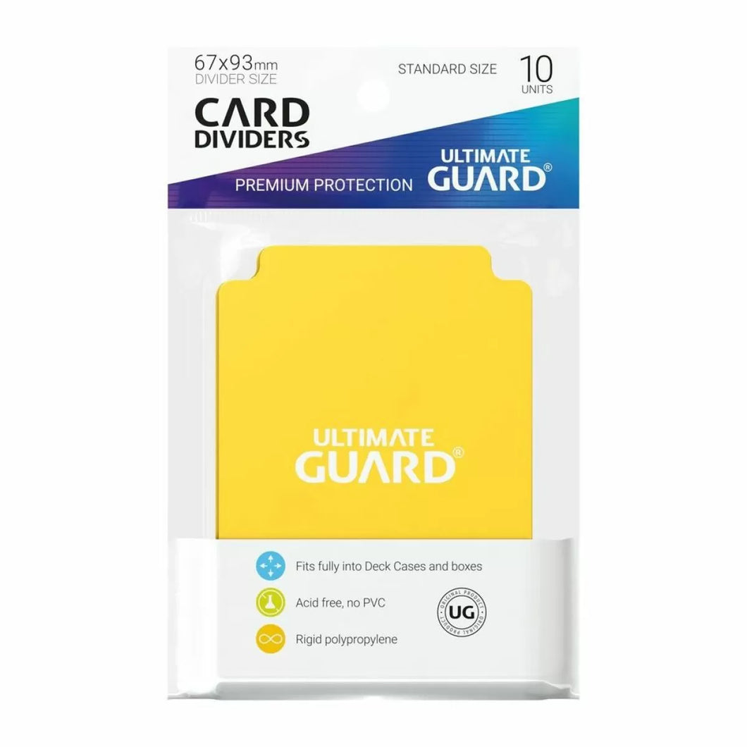 Yellow Card Dividers - 10 Count Standard Size - Ultimate Guard