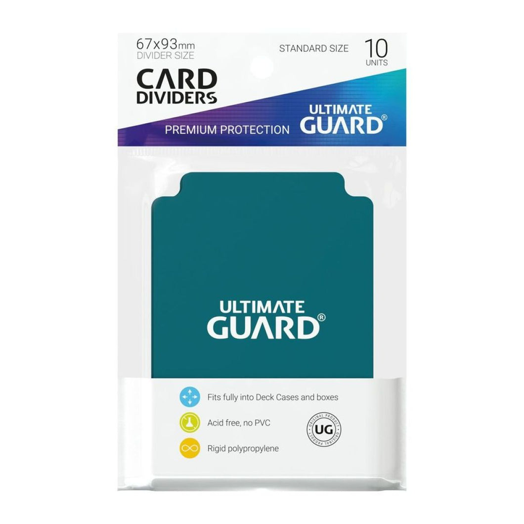 Petrol Blue Card Dividers - 10 Count Standard Size - Ultimate Guard