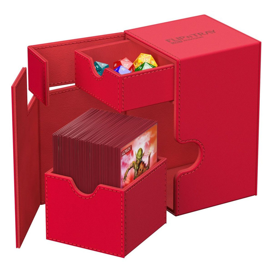 Red - Twin Flip n Tray 100+ Xenoskin Deck Box - Ultimate Guard