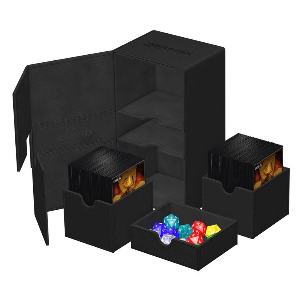 Black - Twin Flip n Tray 200+ Xenoskin Deck Box - Ultimate Guard