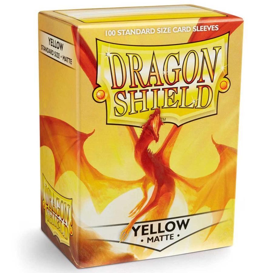 Sleeves - Dragon Shield - Box 100 - Yellow MATTE - Mega Games Penrith