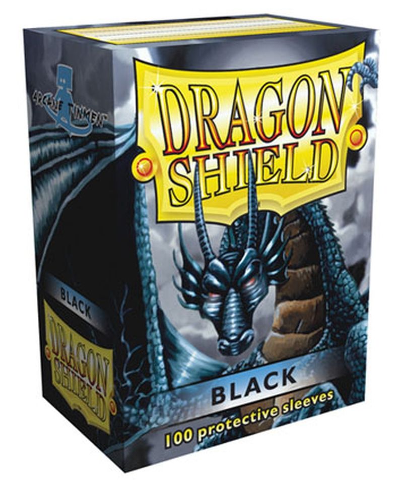 Black - Std Size Sleeves 100ct - Dragon Shield