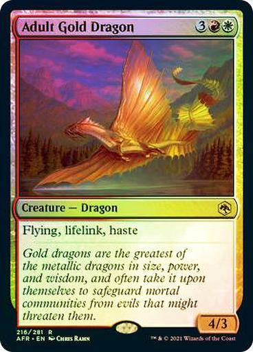Adult Gold Dragon (Foil) - Mega Games Penrith