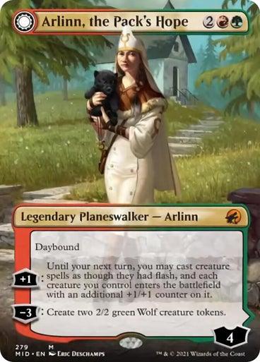 Arlinn, the Pack's Hope // Arlinn, the Moon's Fury (Borderless) - Mega Games Penrith