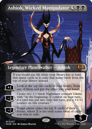 Ashiok, Wicked Manipulator (borderless) #0297 [WOE]
