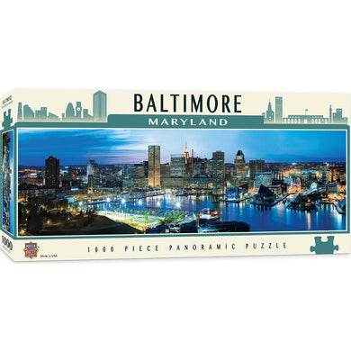 Masterpieces Puzzle City Panoramic 1000pc Jigsaw Puzzle - Baltimore Maryland - Mega Games Penrith