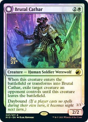 Brutal Cathar // Moonrage Brute (Prerelease) (Foil) - Mega Games Penrith