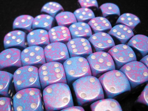 Chessex Dice Set - Silver Tetra Speckled 12mm D6 ( 36 ) - Mega Games Penrith
