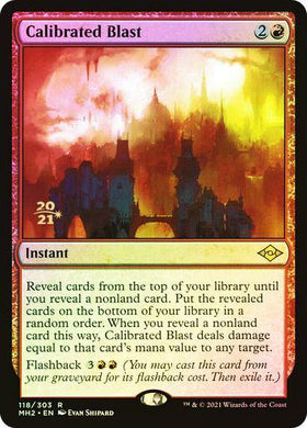 Calibrated Blast (Prerelease) (Modern Horizons 2) Promo: Date Stamped (Foil) - Mega Games Penrith