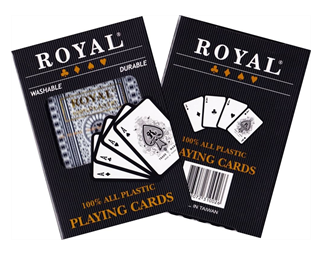 100% Plastic Playing Cards - Bridge Sized - Single Deck - Royal
