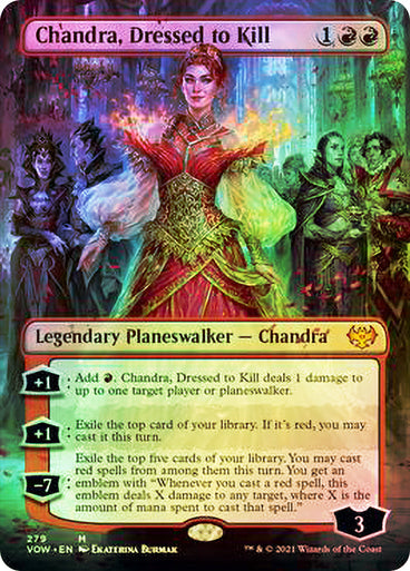 Chandra, Dressed to Kill (Borderless) Innistrad: Crimson Vow - Variants (Foil)