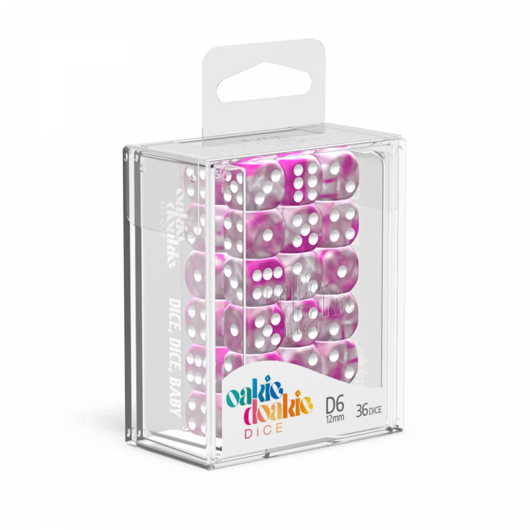 Gemi Magnolia - 12mm d6 Dice Block (36) - Oakie Doakie Dice