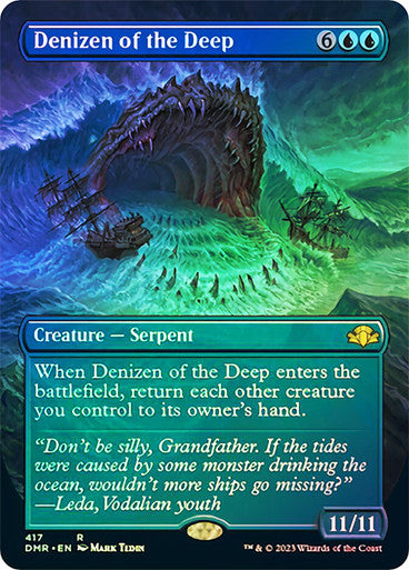 Denizen of the Deep (Borderless) (Foil) #417 Bu R [DRM]
