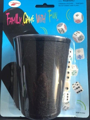 Dice Cup PU Leather Look With Dice - Mega Games Penrith