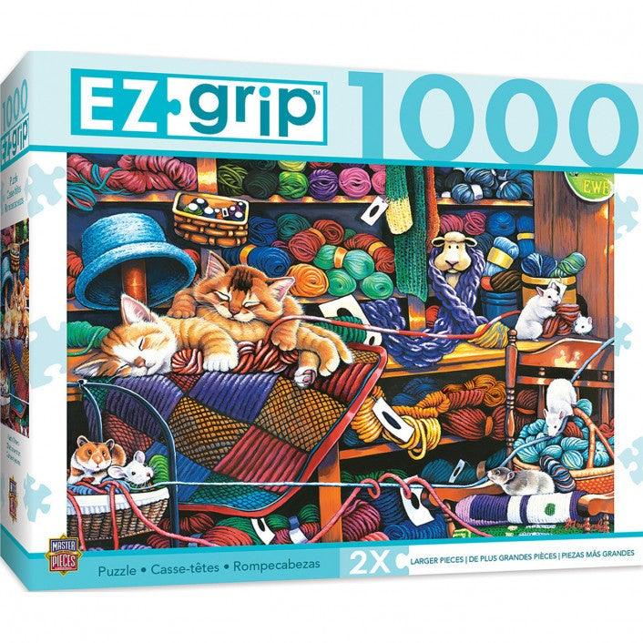 Masterpieces EZ Grip Knittin' Kittens 1000pc Jigsaw Puzzle - Mega Games Penrith