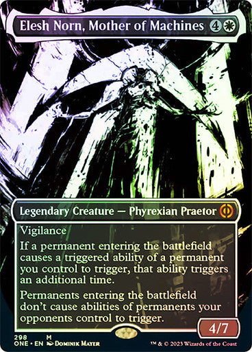 Elesh Norn, Mother of Machines #298 (borderless ichor) (foil)