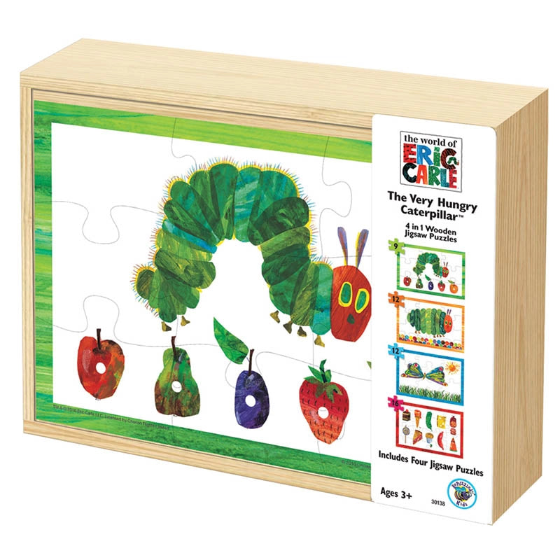 Eric Carle - Very Hungry Caterpillar 4 in 1 Wooden Jigsaw Puzzle