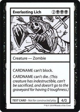 Everlasting Lich Mystery Booster - Test Cards (No Symbol) - Mega Games Penrith