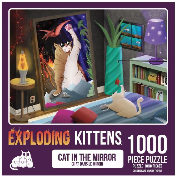 Cat in the Mirror - Exploding Kittens 1000pc Jigsaw Puzzle
