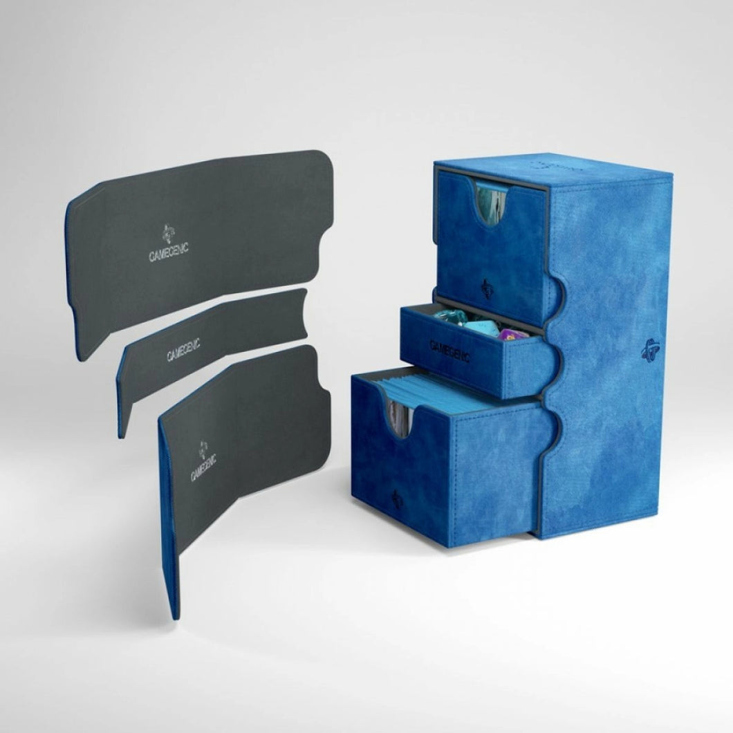 Blue - Stronghold 200+ Convertible Deck Box - Gamegenic