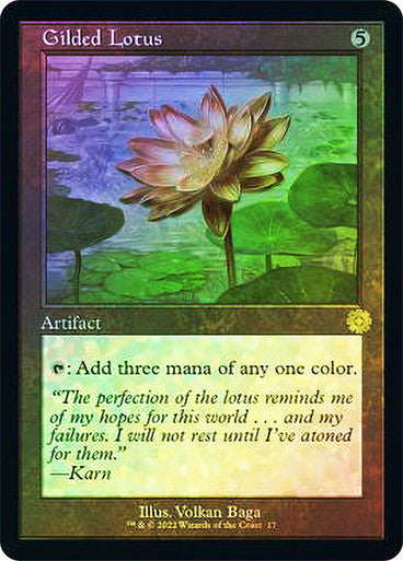 Gilded Lotus (Retro Frame) (Foil)