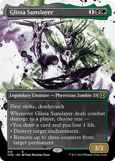 Glissa Sunslayer (borderless ichor) (showcase)
