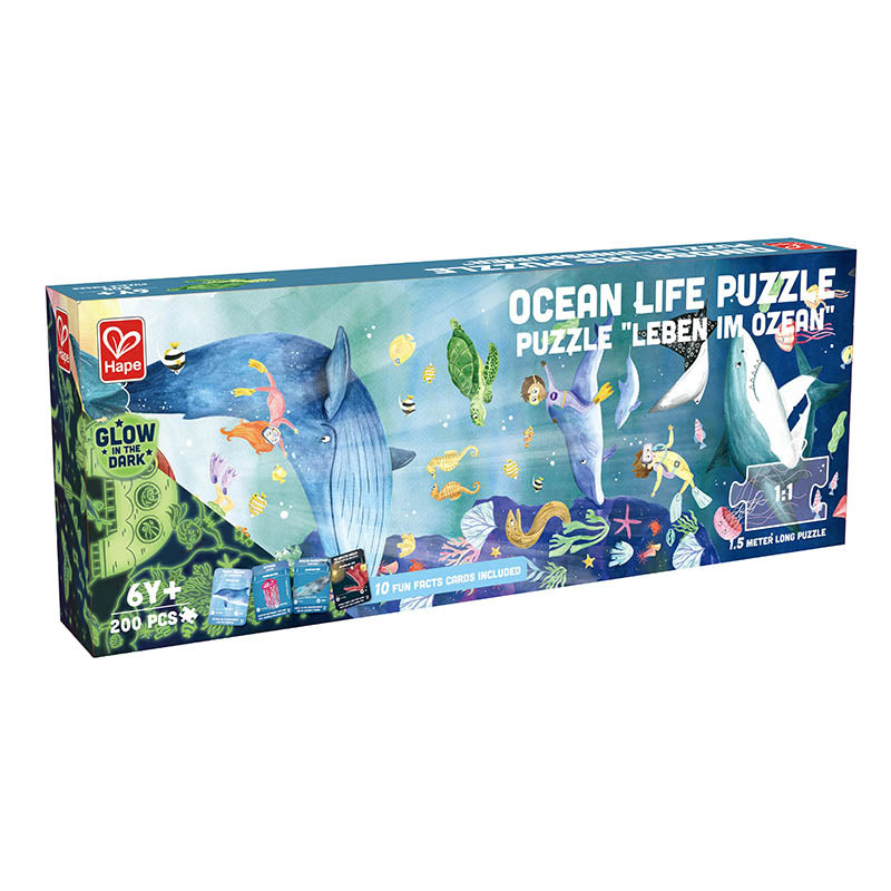 Ocean Life Floor Puzzle - Glow in the Dark 200pc