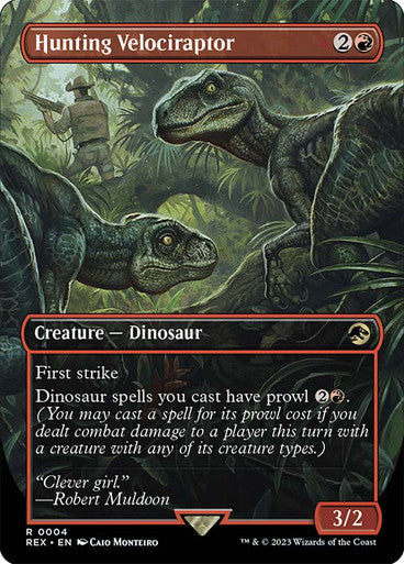 Hunting Velociraptor (Borderless) #0004 [LCI] [REX]
