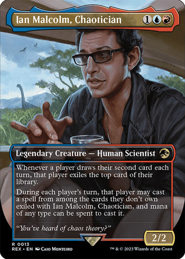 Ian Malcolm, Chaotician (Borderless) #0013 [LCI] [REX]