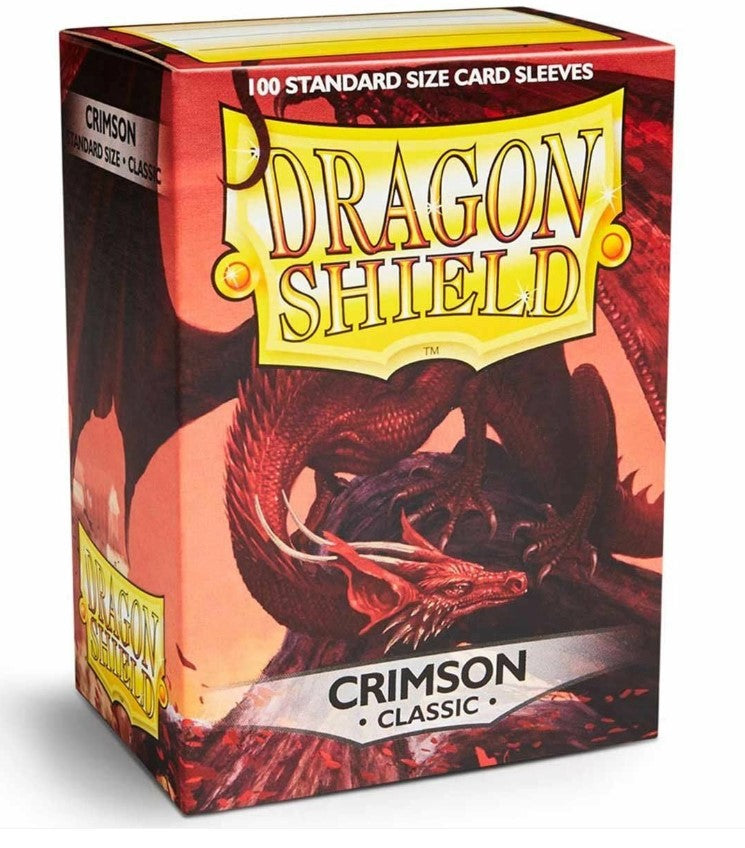 Crimson - Classic Sleeves - Standard Size Box 100 - Dragon Shield