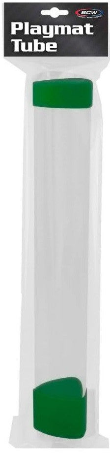 Clear Playmat Tube with Green Caps/Dice - BCW