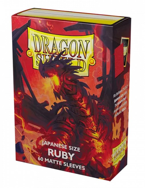 Ruby - Matte Sleeves - Japanese Size Box 60 - Dragon Shield