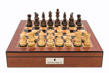 Load image into Gallery viewer, Walnut Shiny Finish Chess Set - 16" Board with Boxwood/Sheesham pieces - Dal Rossi

