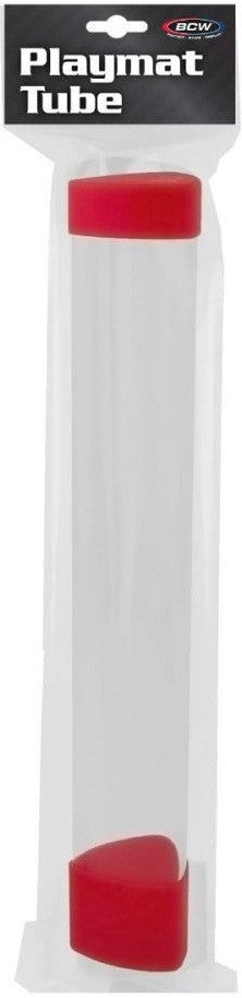 Clear Playmat Tube with Red Caps/Dice - BCW