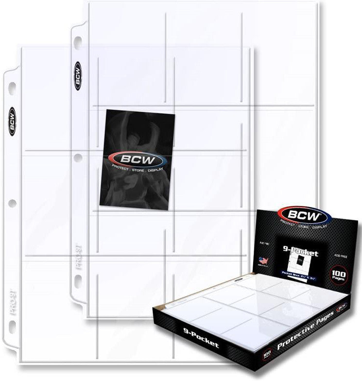 9 Pocket Protective Pages Top Loading - BCW