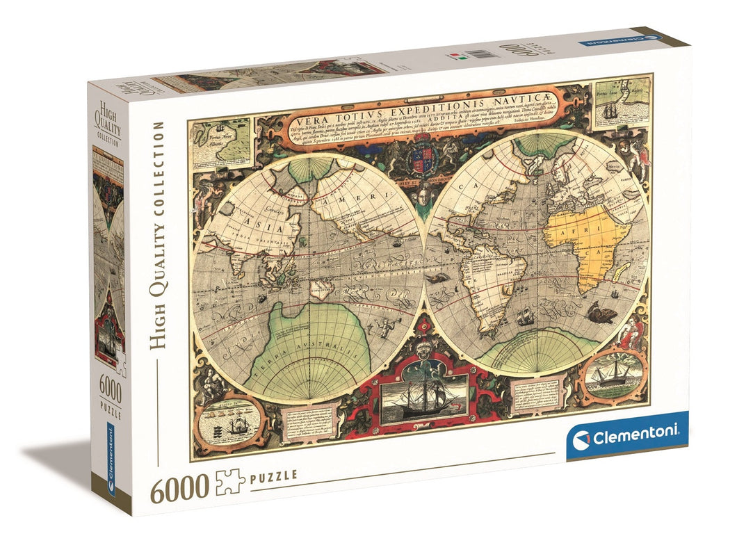 Antique Nautical Map - 6000pc Jigsaw Puzzle - HQ - Clementoni
