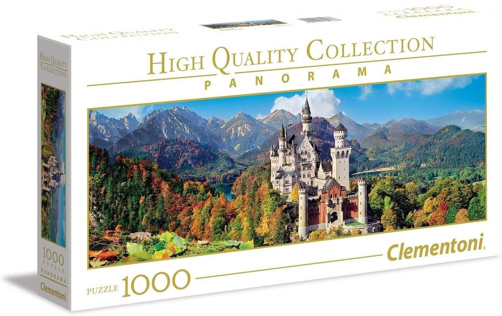 Neuschwanstein Castle - Panorama - HQ Collection - 1000 Piece Jigsaw Puzzle - Clementoni