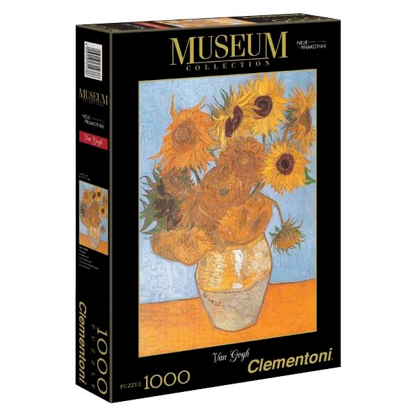 Sun Flowers - Van Gogh - Museum Collection - 1000 Piece Jigsaw Puzzle - Clementoni