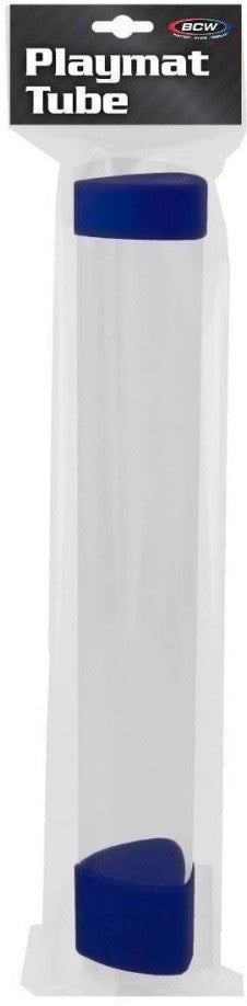 Clear Playmat Tube with Blue Caps/Dice - BCW