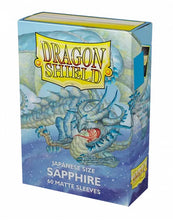 Load image into Gallery viewer, Sapphire - Matte Sleeves - Japanese Size Box 60 - Dragon Shield
