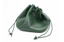 Load image into Gallery viewer, Leather Green Multipocket Dice Bag - LPG
