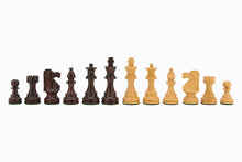 Load image into Gallery viewer, Walnut Shiny Finish Chess Set - 16" Board with Boxwood/Sheesham pieces - Dal Rossi
