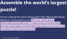 Load image into Gallery viewer, Disney Memorable Moments - 40320pc Jigsaw Puzzle - RB178261

