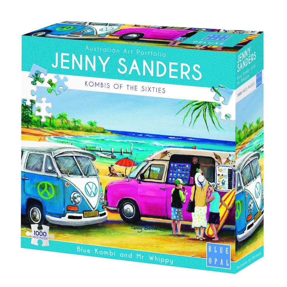 Jenny Sanders 'Blue Kombi & Mr Whippy' 1000pc Jigsaw Puzzle - Mega Games Penrith