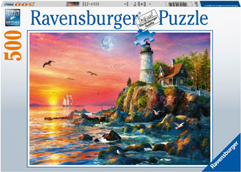 Ravensburger Lighthouse at Sunset 500pc Jigsaw Puzzle