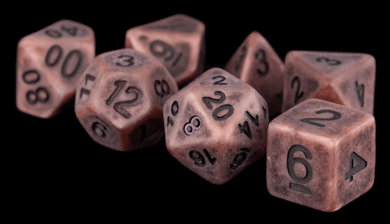 MDG 16mm Resin Polyhedral Dice Set - Ancient Copper - Mega Games Penrith