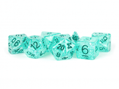 MDG 16mm Resin Polyhedral Dice Set - Flash Teal - Mega Games Penrith